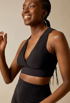 Boob Tøj Til Mor-Fleece Amme-BH, Sort