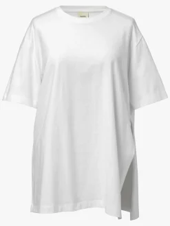 Tøj Til Mor|Boob Oversized T-shirt med Slids, White Hvid
