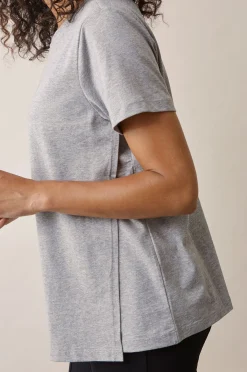 Tøj Til Mor|Boob Vente/Amme T-Shirt, Grey Melange Grå