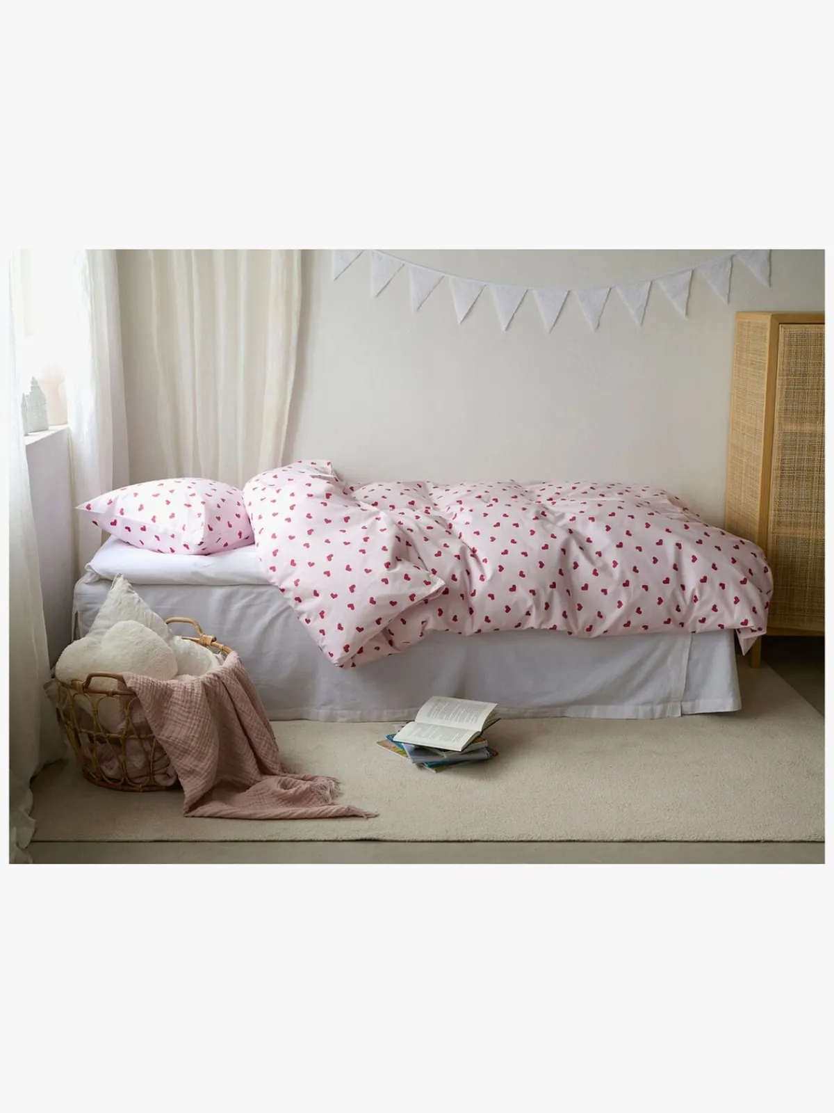 Sengetøj|Borgans Borganäs Sengesæt Hjärtrud 150x210, Pink