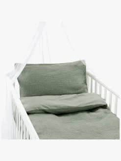 Børn Borgans Sengetøj-Borganäs Sengesæt Tremmeseng Rolling 100 x 130 2-delt, Grøn