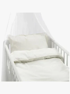 Sengetøj|Borgans Borganäs Sengesæt Tremmeseng Humble 100 x 130 2-delt, Hvid