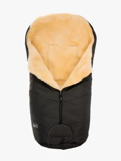 Bozz Køreposer-Lammeskindskørepose Klippet, Black Melange/Nature