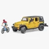 Legetøjsbiler & -Fartøjer|Bruder Jeep Wrangler Rubicon Unlimited m. Cykel