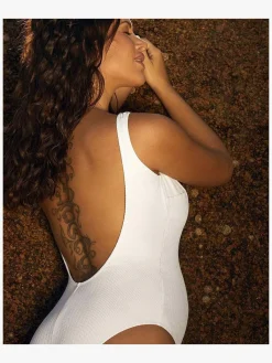 Tøj Til Mor|CacheCoeur Bayside Graviditetsbadedragt, Pearl Hvid