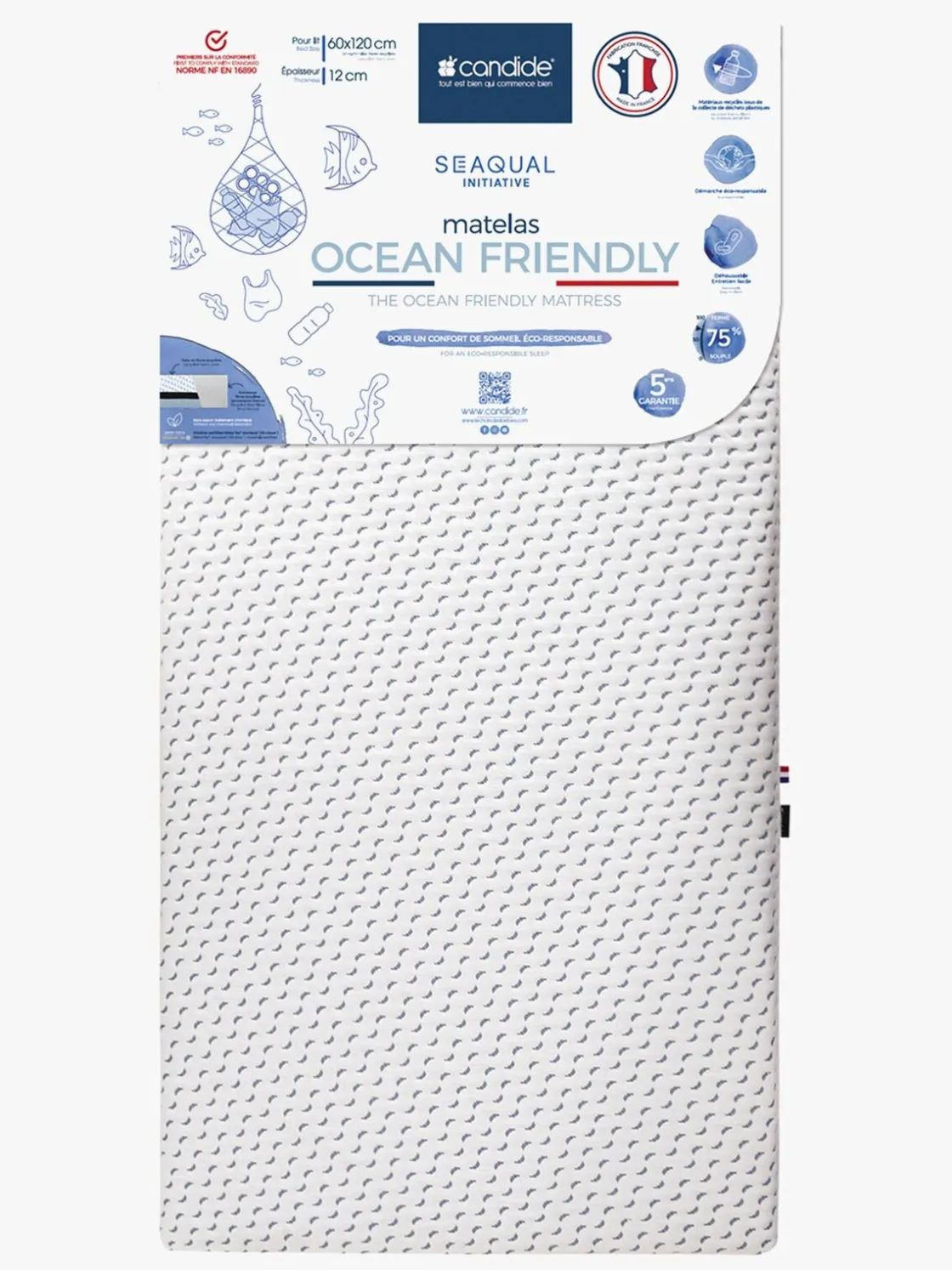 Madrasser|Børnesenge & Tilbehør|Candide Madras Seaqual 60x120 cm