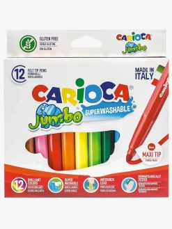 Kreativt Legetøj|Carioca Jumbofiberpen Superwashable 12-pak