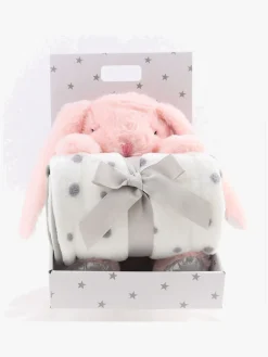 Interiør|CarloBaby Fleecetæppe & Bamse Kanin, Lyserød Lyserød