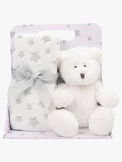 Interiør|CarloBaby Tæppe Bamse, Hvid