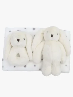 Interiør|CarloBaby Tæppe Kanin og Rangle, Hvid