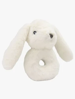 Interiør|CarloBaby Tæppe Kanin og Rangle, Hvid