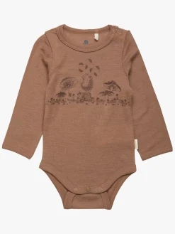Børn CeLaVi Bodyer & Heldragter-Body, Coca Mocha Melange