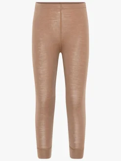 Uldtøj|Underdele|CeLaVi Leggings, Coca Mocha Melange Brun
