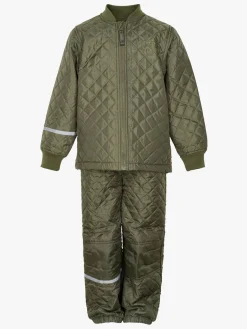 Termotøj|Vintertøj|CeLaVi Termosæt, Dusty Olive Grøn