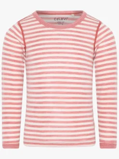 Uldtøj|Overdele|CeLaVi Trøje, Old Rose Melange Lyserød/Hvid