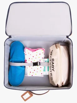 Tasker|Childhome Mini Traveler Kuffert, Navy/White