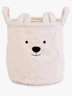 Opbevaring|Childhome Opbevaringskurv 3-pak Teddy, Offwhite Hvid