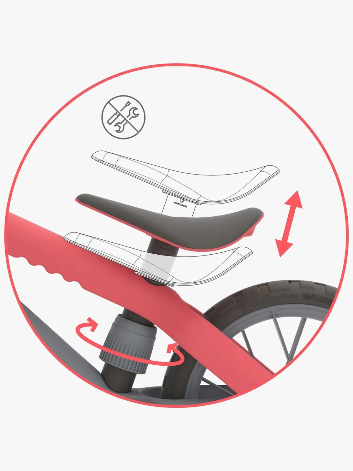 Chillafish Cykler-BMXie 03 Moto Løbecykel, Rød