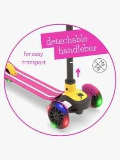 Løbehjul|Chillafish Scotti Glow Løbehjul, Pink Lyserød