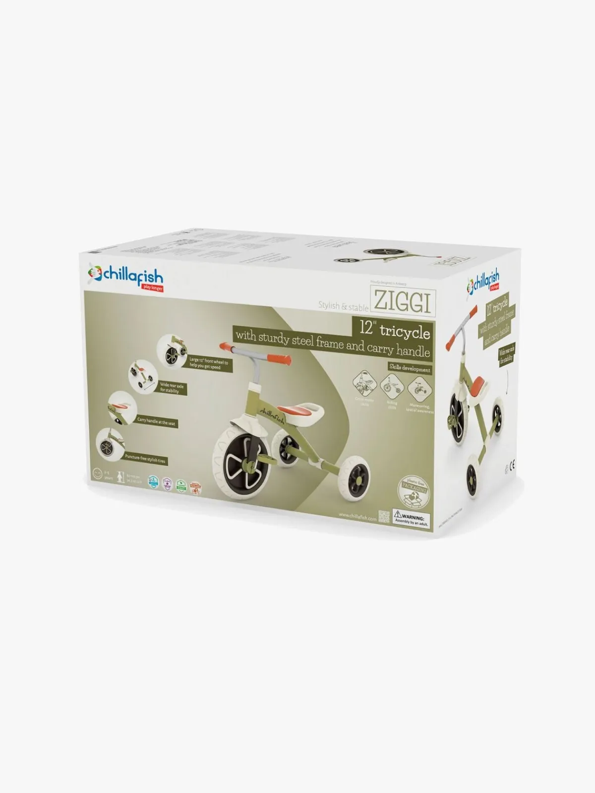 Cykler|Chillafish Ziggi Trehjulet Cykel, Grøn Grøn