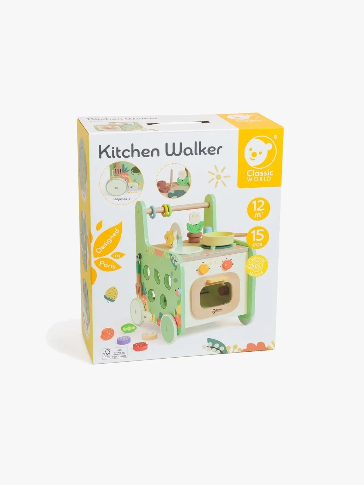 Børn ClassicWorld Legetøj Til Børn På 0-10 År|Babylegetøj-Classic World Gåvogn 2-i-1 Køkken