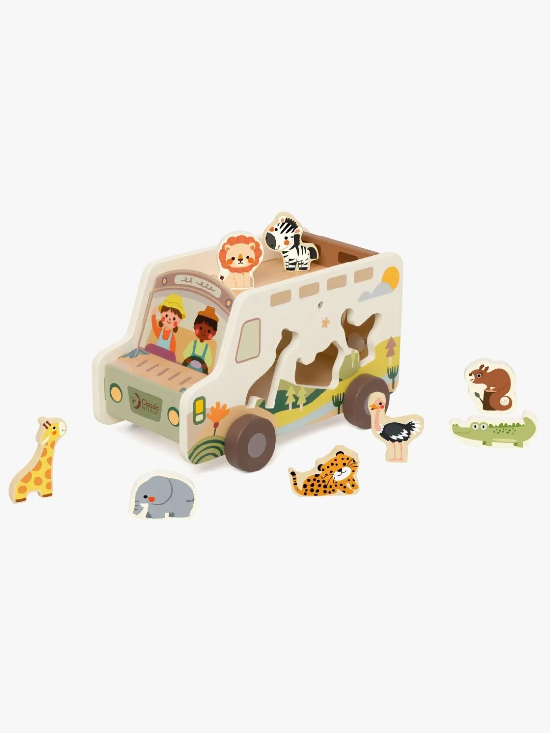 Trælegetøj|ClassicWorld Classic World Prairie Adventure Truck Puttekasse