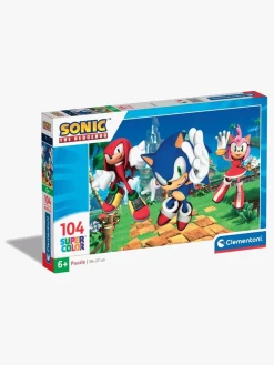 Spil & Puslespil|Clementoni Sonic Børnepuslespil 104 Brikker