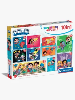 Spil & Puslespil|DCComics Clementoni Super Color DC Super Friends Puslespil 10-i-1