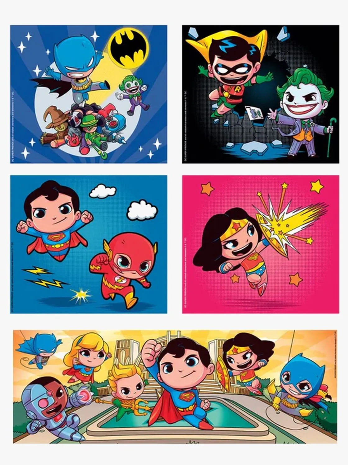 Spil & Puslespil|DCComics Clementoni Super Color DC Super Friends Puslespil 10-i-1
