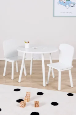 Børnemøbler|CloudberryCastle Cloudberry Castle BREE Bord & Stole med Opbevaring, Hvid