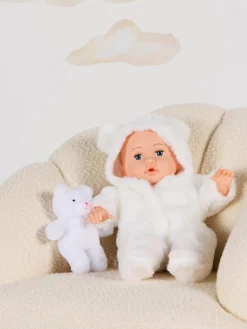 CloudberryCastle Dukker & Bamser-Cloudberry Castle Dukke med Dyredragt 40 cm, Hvid