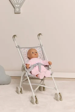 Dukker & Bamser|CloudberryCastle Cloudberry Castle Dukkevogn Blomstret Grå