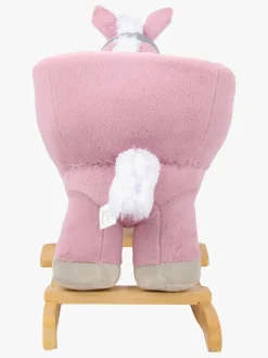 Gyngeheste & -Dyr|CloudberryCastle Cloudberry Castle Gyngehest med Ryglæn, Pink Lyserød/Hvid