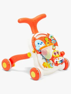 Pedal- & Gåbiler|CloudberryCastle Cloudberry Castle 2-i-1 Gåvogn med Aktivitetsbord, Orange Hvid/Orange