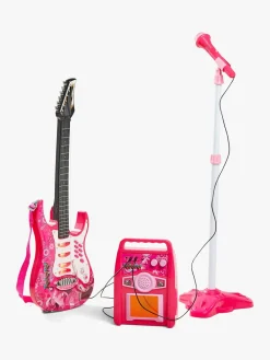 Musikinstrumenter|CloudberryCastle Cloudberry Castle Legetøjsguitar med Mikrofon & Højttaler, Pink Lyserød
