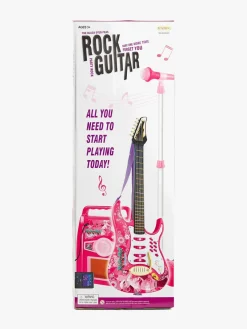 Musikinstrumenter|CloudberryCastle Cloudberry Castle Legetøjsguitar med Mikrofon & Højttaler, Pink Lyserød