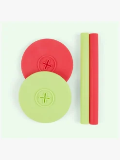 COGNIKIDS Spisetid-Sip Låg med Sugerør 2-pak, Apple/Rose