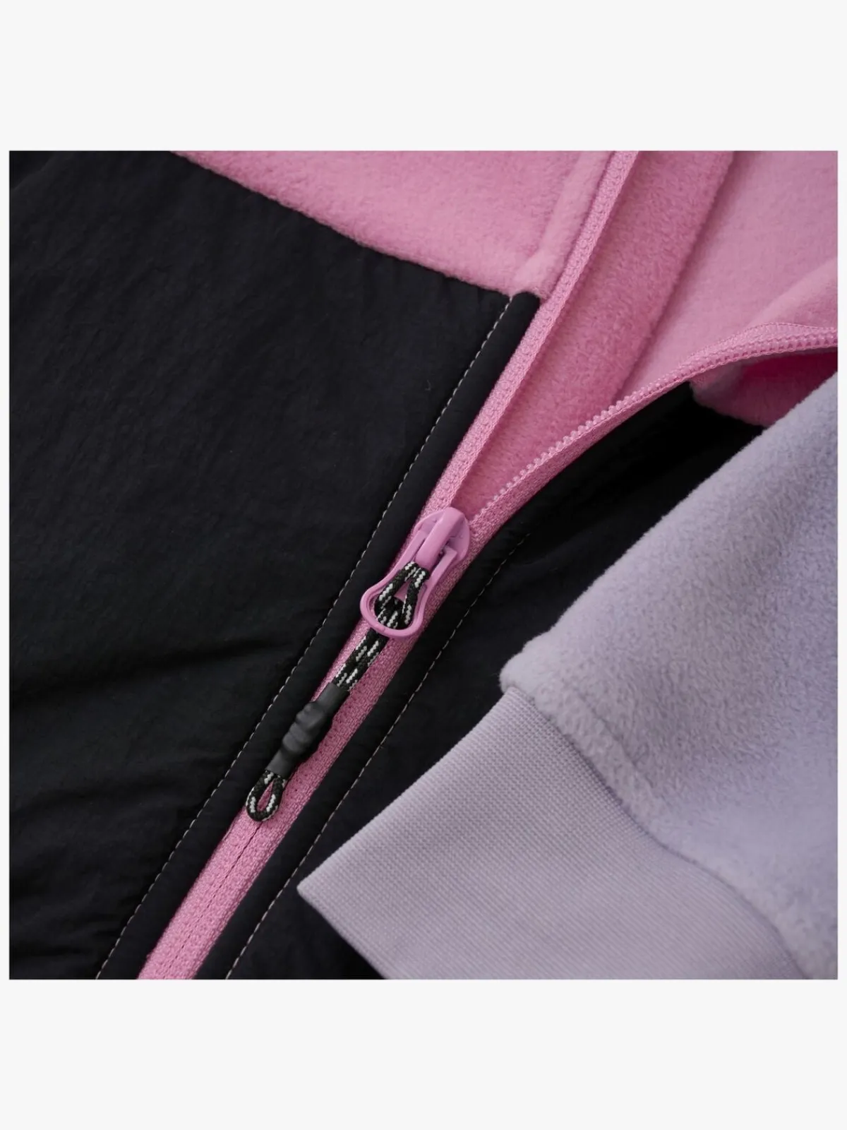 Fleecetøj|ColorKids Color Kids Fleecetrøje, Lilac Chiffon Lyserød/Lilla/Sort