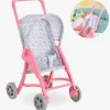 Dukker & Bamser|Corolle Dukkeklapvogn, Lyserød/blå