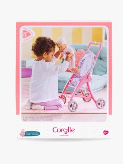 Dukker & Bamser|Corolle Dukkeklapvogn, Lyserød/blå