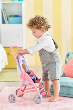 Dukker & Bamser|Corolle Dukkeklapvogn, Lyserød/blå