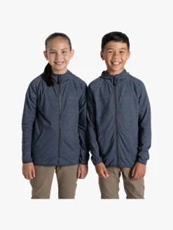 Børn Craghoppers Overdele-NosiLife Frey  Insektafvisende Hættetrøje, Blue Navy Marl