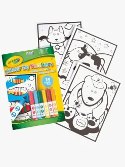 Kreativt Legetøj|Crayola Colour By Numbers Malesæt Dyr 16 Sider & 6 Tusser