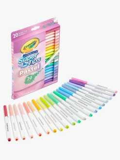 Kreativt Legetøj|Crayola Super Tips Fiberpenne Pastel 20-pak
