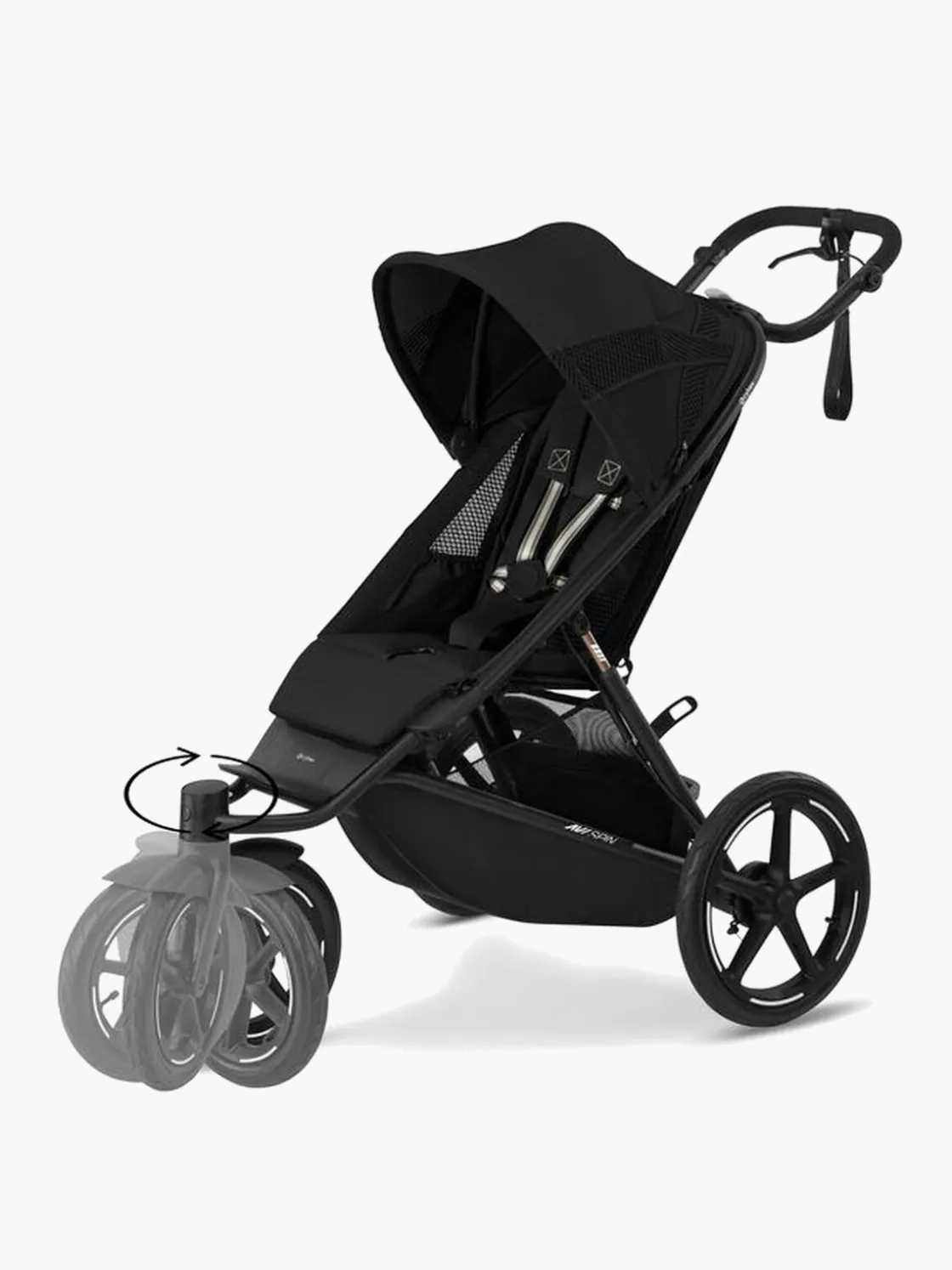 Aktivitetsvogne|Cybex Avi Spin Løbevogn, Moon Black Sort