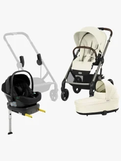 Duo- & Kombivogne|Cybex BALIOS S Lux Duovogn inkl. Beemoo Route i-Size & Base, Seashell Beige/Black Stone