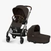 Duo- & Kombivogne|Cybex BALIOS S Lux Klapvogn inkl. Liggedel, Taupe/Chocolate Brown