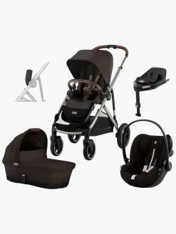 Duo- & Kombivogne|Cybex e-Gazelle S Duovogn inkl. Cloud G i-Size Plus & Base, Chocolate Brown/Taupe