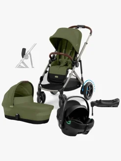 Duo- & Kombivogne|Cybex e-Gazelle S Duovogn inkl. Axkid GOKID Autostol Baby & Base, Moss Green/Taupe