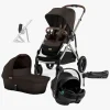 Cybex Duo- & Kombivogne-e-Gazelle S Duovogn inkl. Axkid GOKID Autostol Baby & Base, Chocolate Brown/Taupe